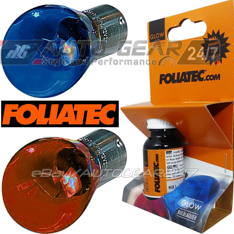 Foliatec Car Bike Boat Interior Light Bulb Paint Glow Lacquer 14ml Blue