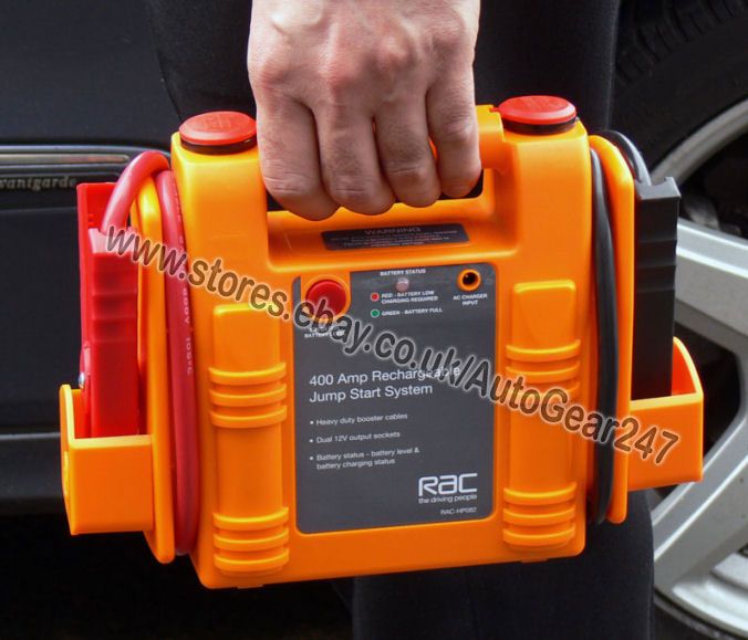 RAC 400 Amp Rechargeable Car Battery Booster Jump Start Starter Power