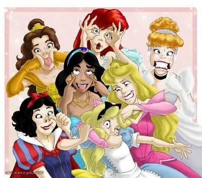 DisneyPrincessesGoneFunnAY.jpg disney princesses funny faces