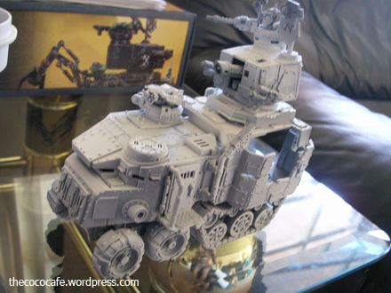 Ork Battlewagon! Im bringing my 40k models with me eventually. Ill paint them as my hallmates wonder wtf Im doing