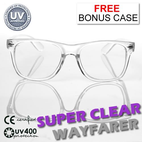 clear framed glasses