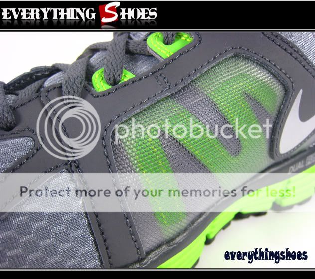 Nike Dual Fusion ST 2 GS Stealth Silver Green Youth Running Shoes 