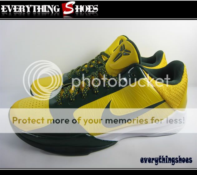 Nike Zoom Kobe V Varsity Maize White Rice Edition Basketball Shoes 