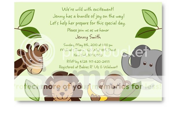 Baby Zoo Animals Baby Shower Invitation Print Your Own  