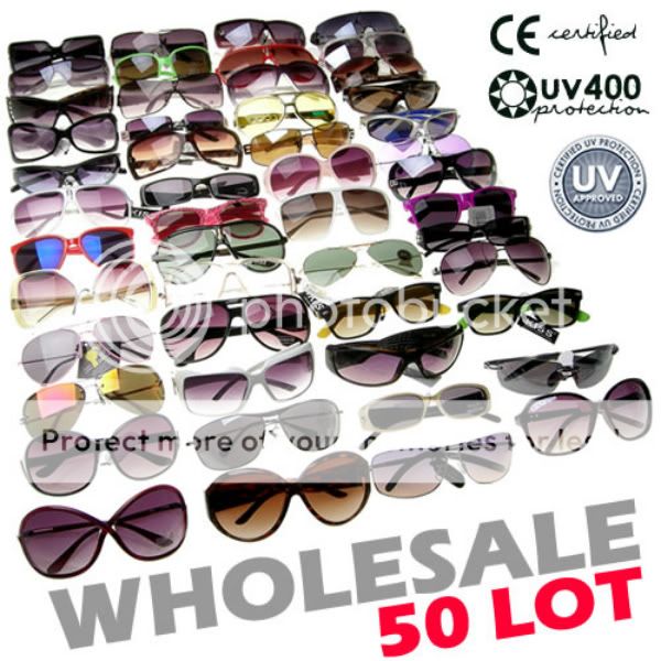 50 Lot WHOLESALE Glasses Sunglasses Aviator Oversize