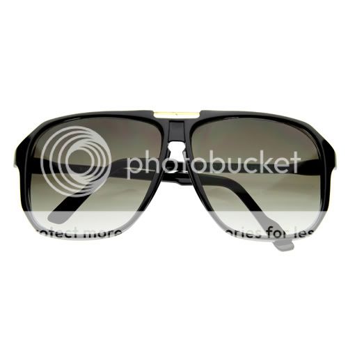 EMO Large Square Retro Aviator Sunglasses 2841 BLACK  